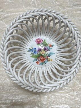 Herend basketweave bowl